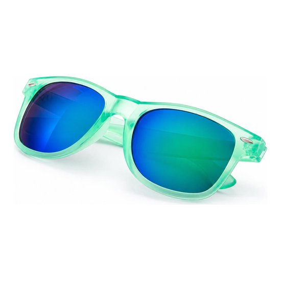 Hippe zonnebril groen met spiegelglazen — afbeelding 2