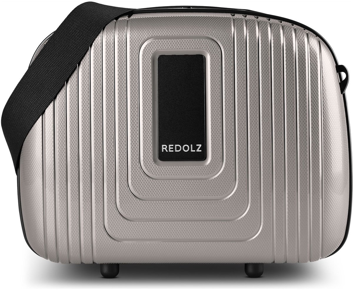 Redolz Essentials 14 Beautycase 34 cm - 14 L - Ritssluiting - coffee grey metallic