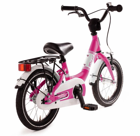 Baxi kinderfiets 14 inch aluminium roze van Dino Bikes — afbeelding 2