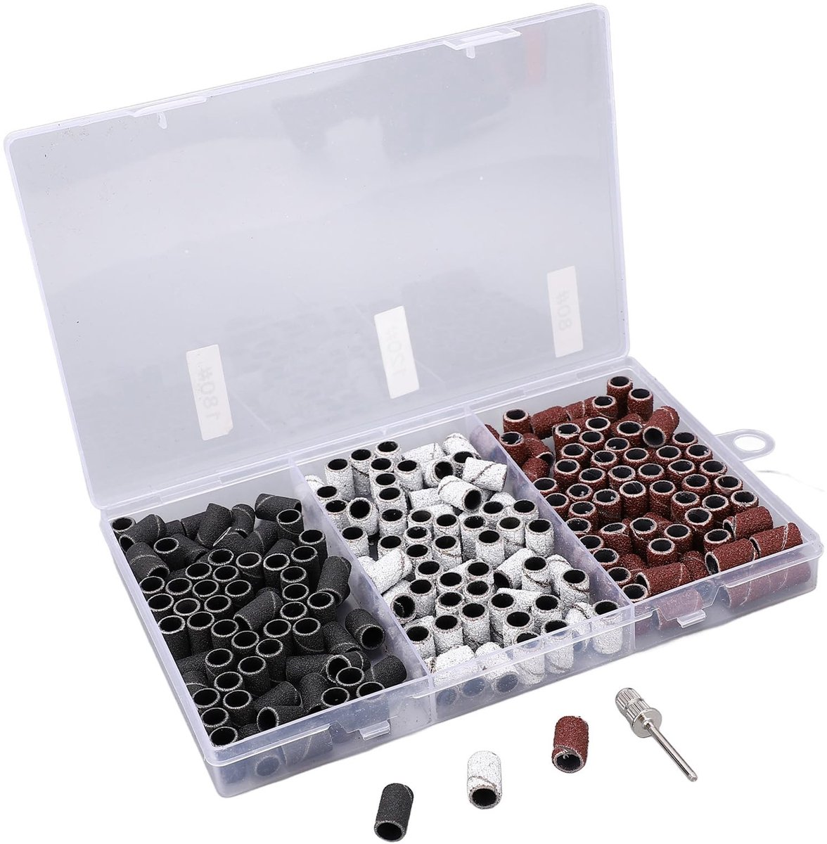 Dailygoods - Dailygoody - 210 Stuks Schuurbanden - Nagelboor Set - Voor Nagelverzorging - Inclusief Doornbit - Voor Voetverzorging - Geschikt voor Manicure