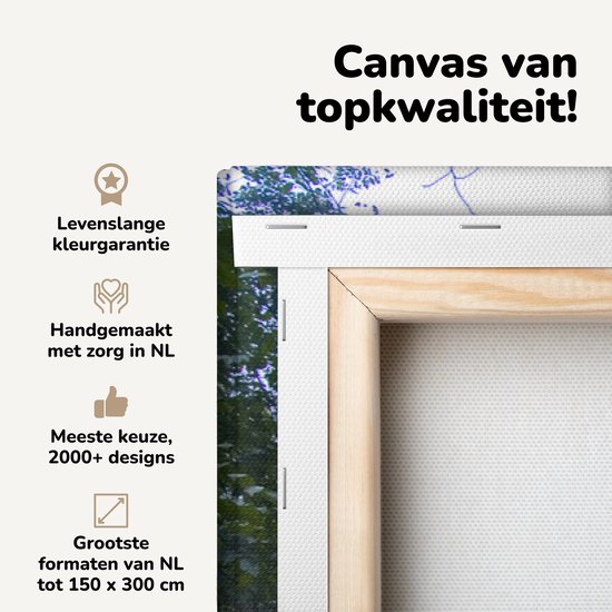 Canvas schilderij 180x120 cm - Wanddecoratie De weg naar de Aziatische Grote Boeddha van Leshan in Sichuan - Muurdecoratie woonkamer - Slaapkamer decoratie - Kamer accessoires - Schilderijen op canvas