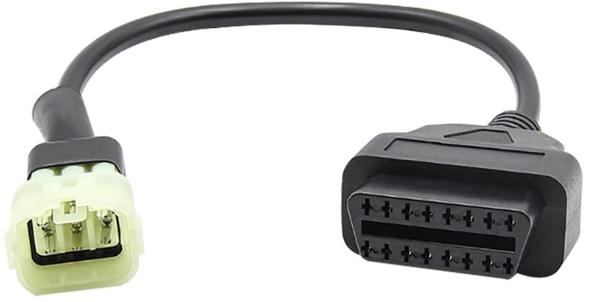 Dailygoods - Dailygoody - 6 naar 16 PIN Adapter Kabel - Diagnostische kabel - Zwart - Motorfiets kabel - Compatibel met K-TM 6pin motorfiets - Hoogwaardige kwaliteit