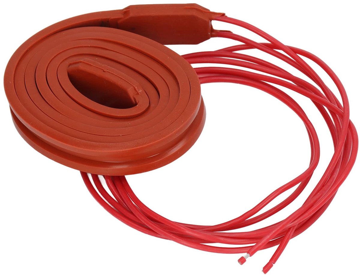 Dailygoods - Dailygoody - Siliconen verwarmingsband - Flexibele elektrische verwarming - Waterdicht - 0,6 x 39,3 inch - Voor motoren en leidingen - 40 W