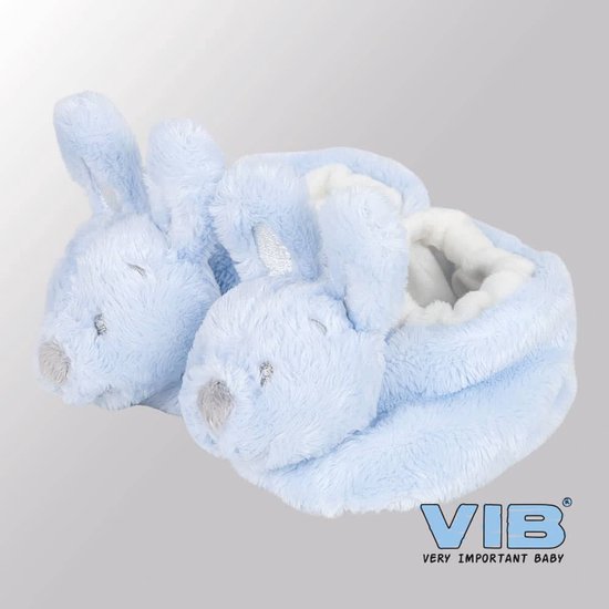 VIB Konijn Pluche Slofjes - Baby - Blauw