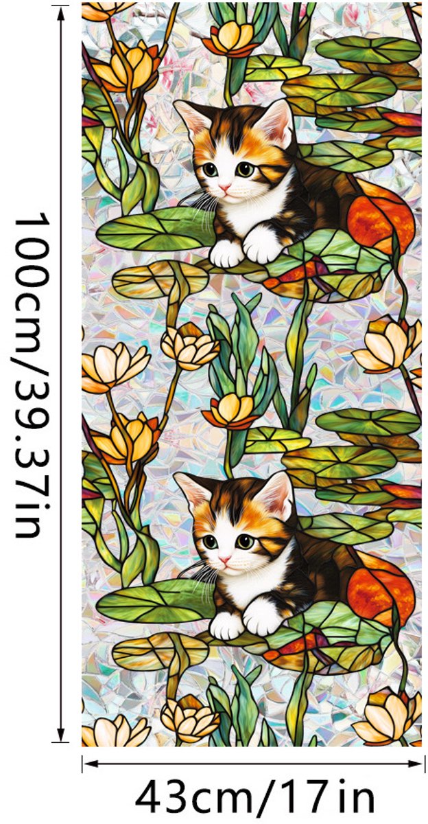3D Regenboog Raamfolie- Anti-Inkijk - Isolerend & Zonwerend - 43x100cm – Statisch - Prisma Bejuweled EffectXCBL054