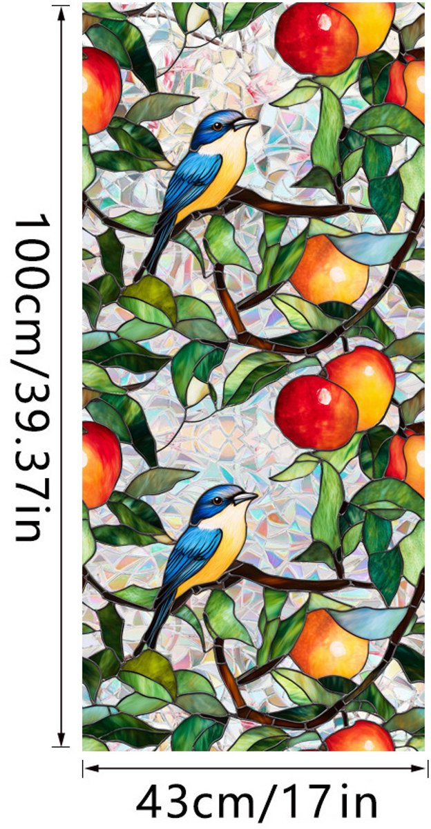 3D Regenboog Raamfolie- Anti-Inkijk - Isolerend & Zonwerend - 43x100cm – Statisch - Prisma Bejuweled EffectXCBL050