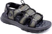 Elong500® Sandalen Heren - Lichtgewicht - Zacht Voetbed - Klittenband Sluiting - Leger Groen - Maat 42