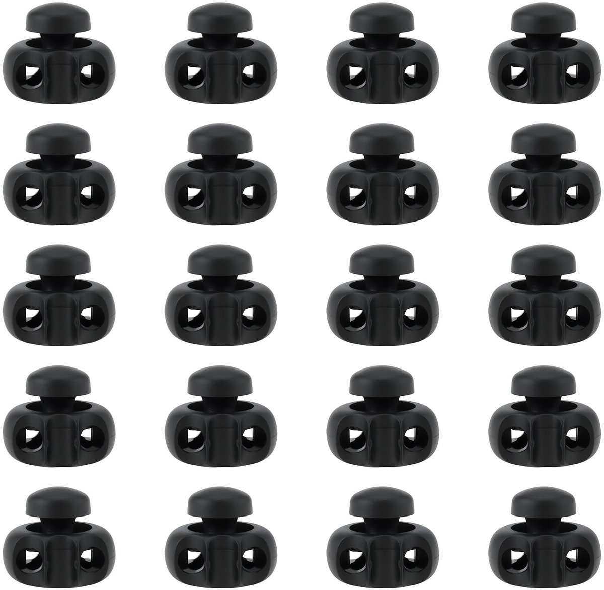 Dailygoods - 20 Stuks Veer Koord Slot voor Elastische Schoenveters