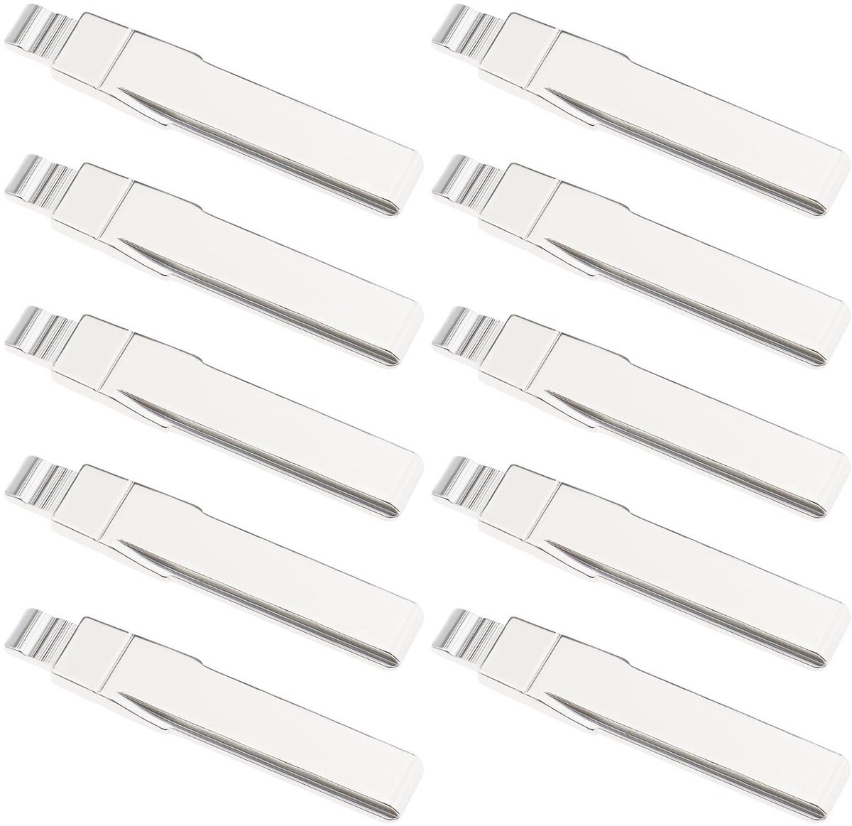 Dailygoods - Dailygoody - Flip Remote Key Blade - Reserve Sleutel - Robuuste Structuur - Zilver - Noodreservesleutel - Geschikt voor Audi en VW - 10-delige set