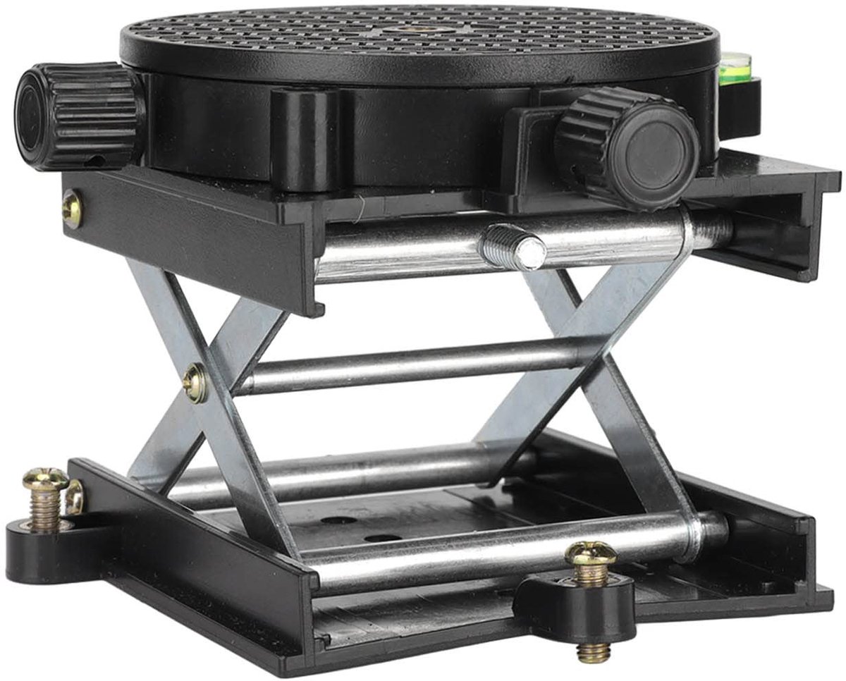 Dailygoods - Dailygoody - Lab Jack Schaarstandaard - Aluminium Hefplatform - 360 ° Rotatie - Uitbreidbare Schaarlift - Geschikt voor Houtbewerking - 6.5cm