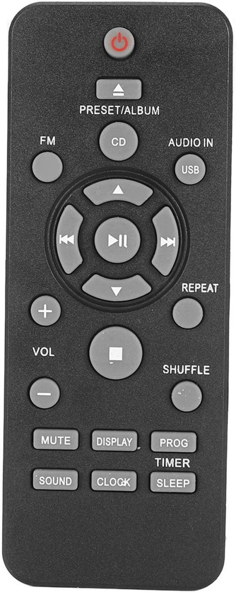 Dailygoods - Afstandsbediening voor Muzieksysteem Vervangend Model
