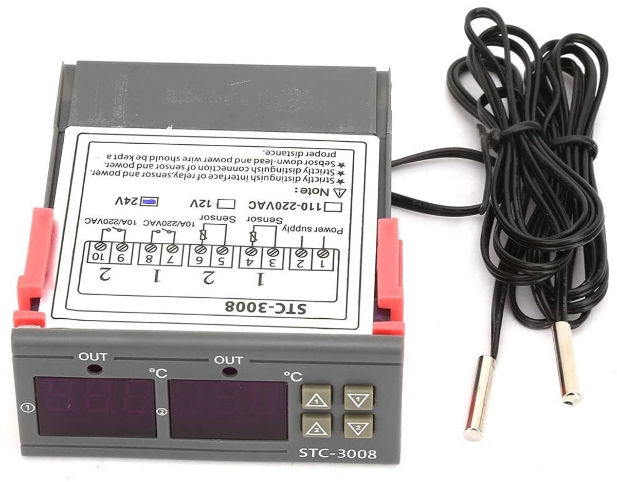 Dailygoods - Digitale Temperatuurregelaar met Dubbele Sonde voor Koelen