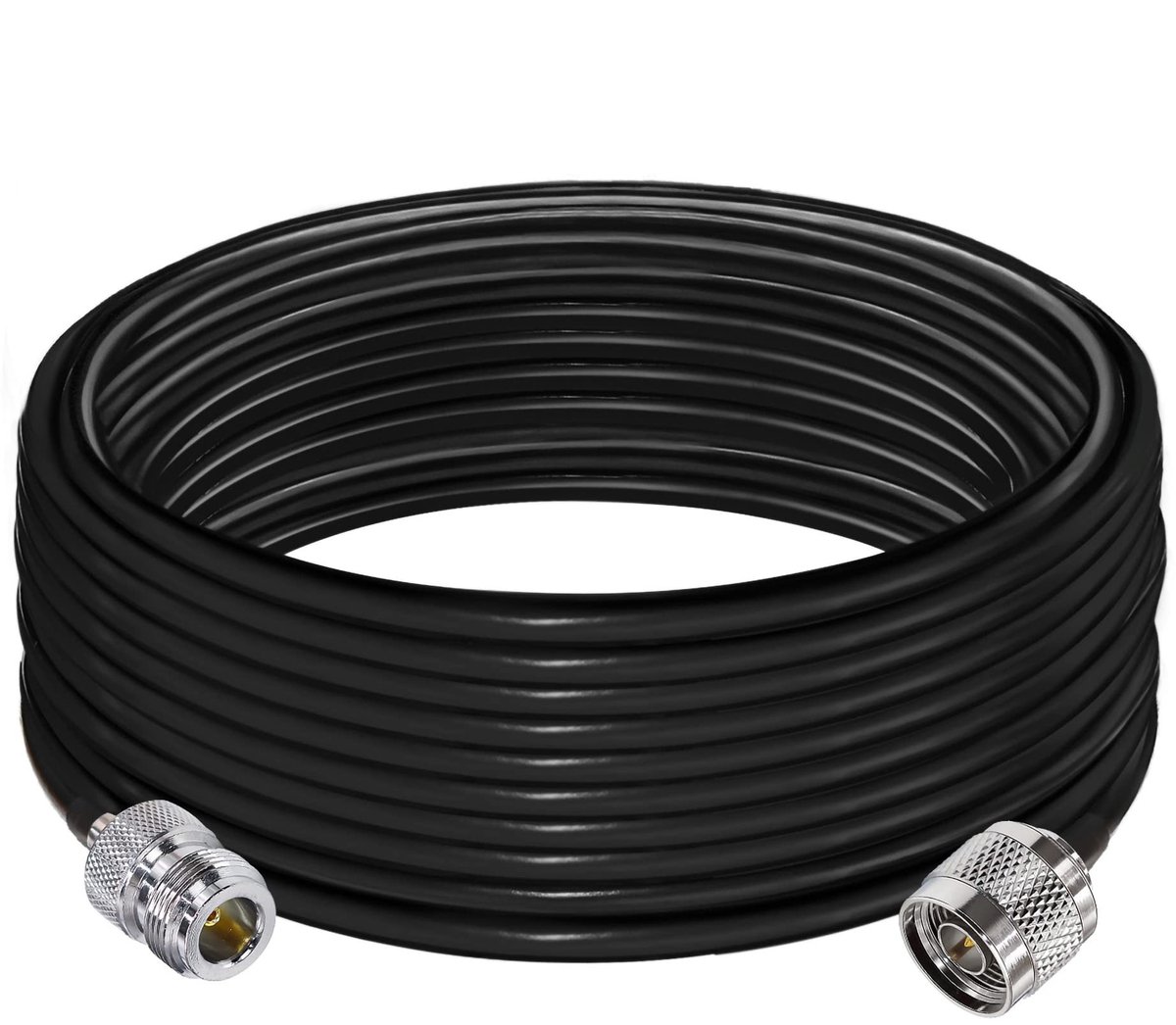 Dailygoods - Dailygoody - N-kabel RG58 - verlengkabel - 10 m - laag verlies - antenne - geschikt voor wifi-router - zwart