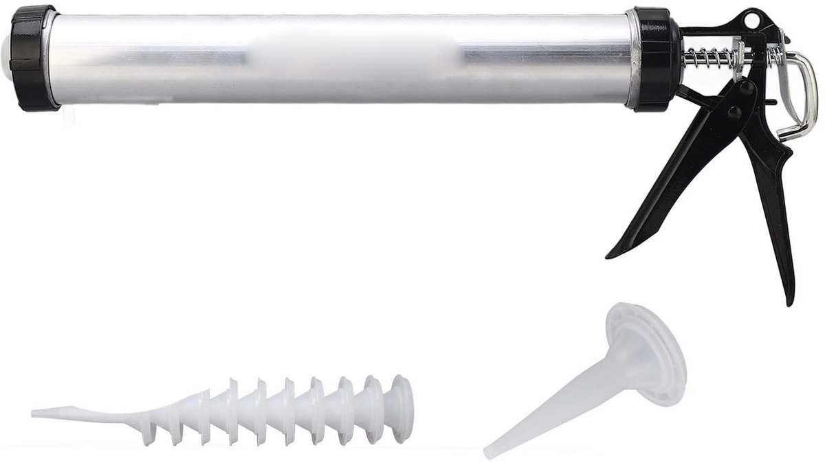 Dailygoods - Siliconen Kitpistool met 10 Mondstukken en Aluminium Buis
