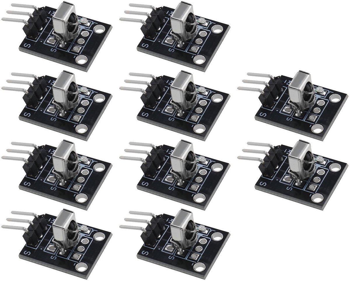 Dailygoods - Dailygoody - Infrarood Ontvangstmodule - Universele IR Sensor - Perfect voor DIY Projecten - 10 Stuks - Voor Diverse Elektronica - 90° Ontvangsthoek
