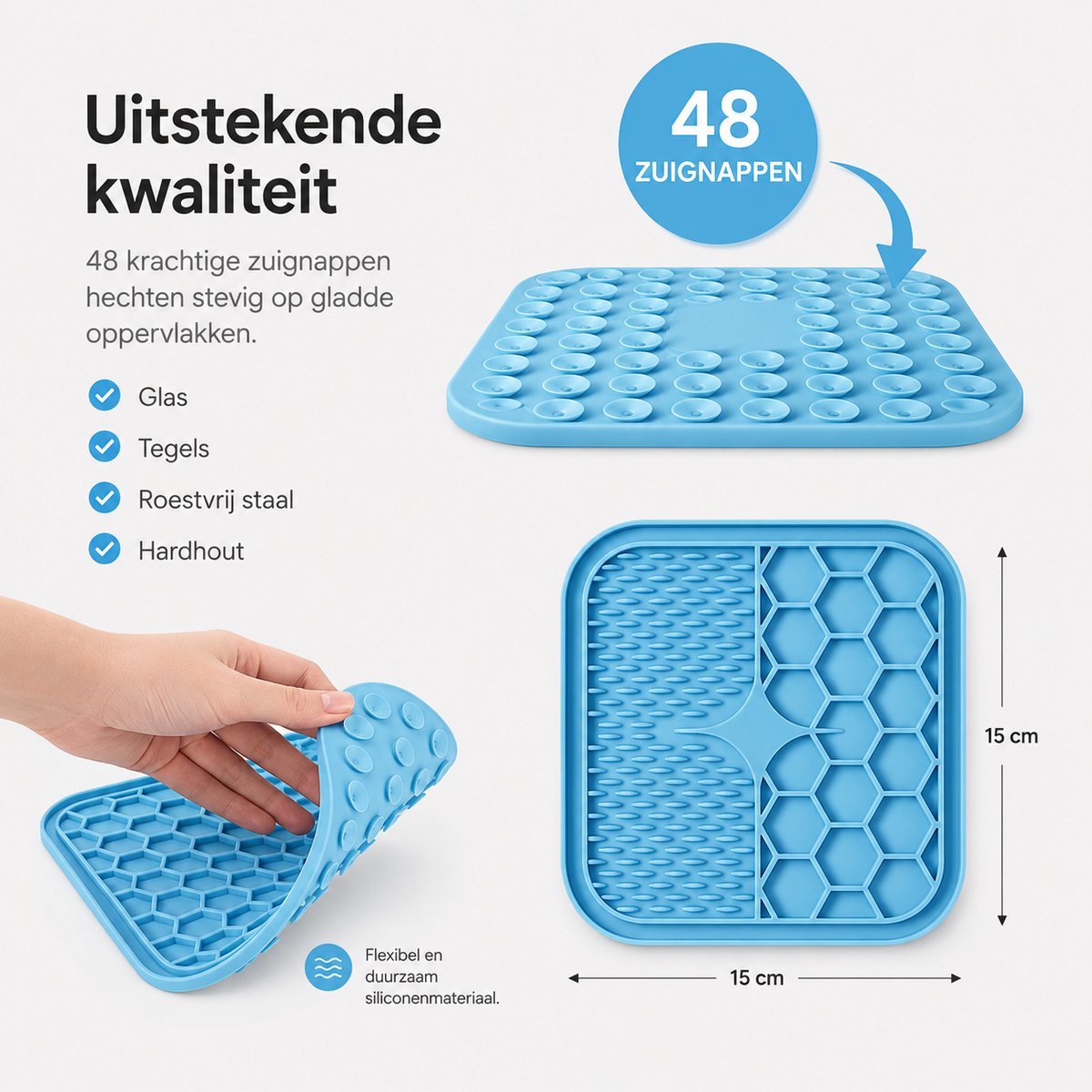 BOTC Likmat Hond met Silicone spatulas - Blauw /Geel thumbnail 3