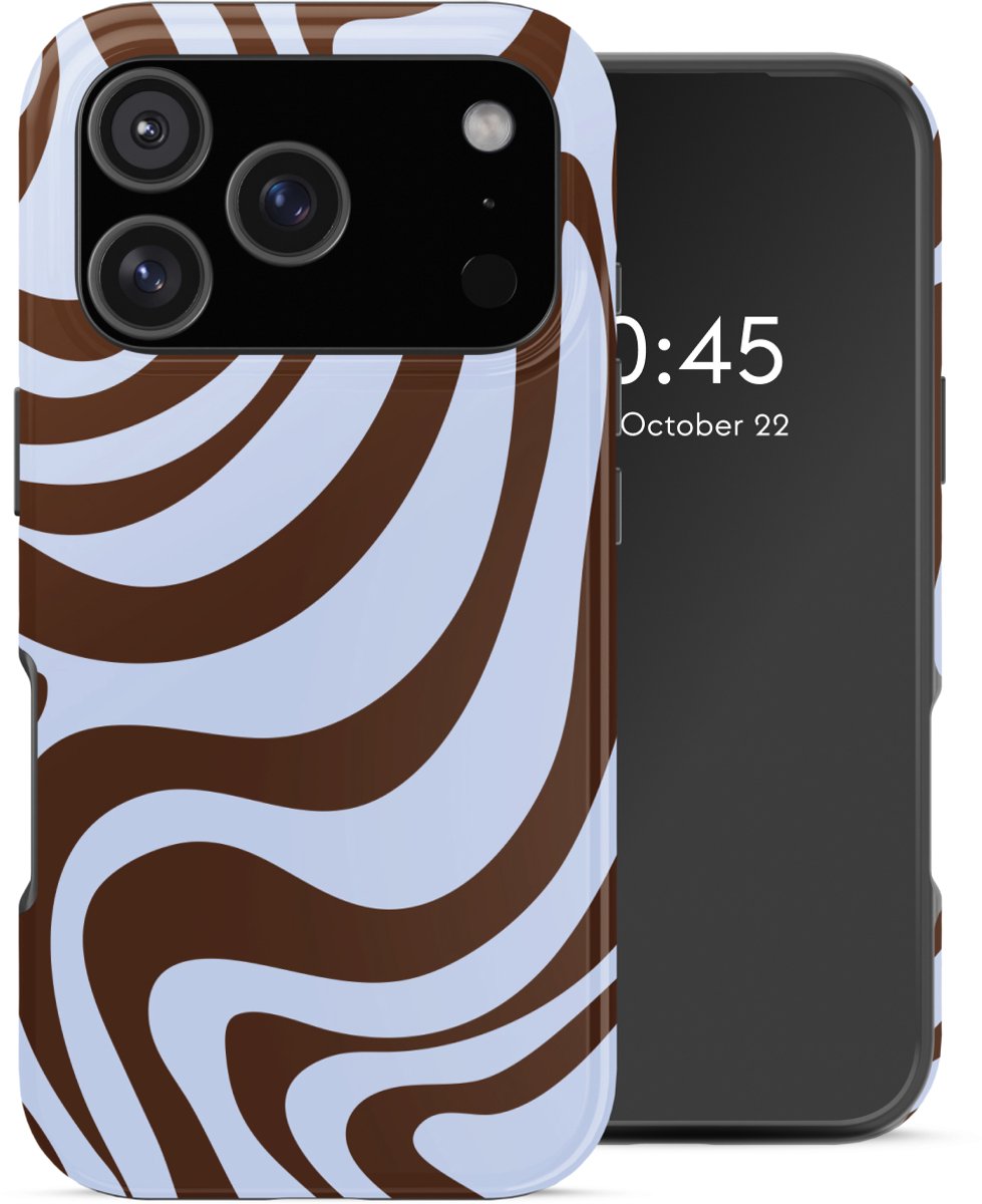 Selencia Hoesje - Geschikt voor Apple iPhone 17 Pro Max - Backcover - Dream Swirl Chocolate