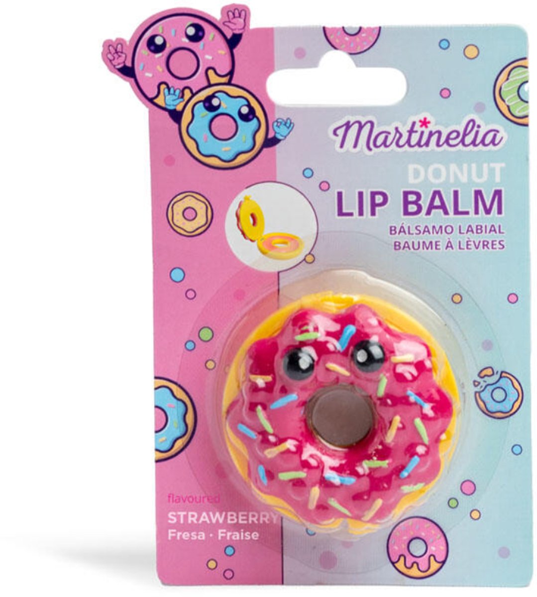 Martinelia Donut Lipbalsem - Balsem voor Kinderen - 4 g, Sleutelhanger