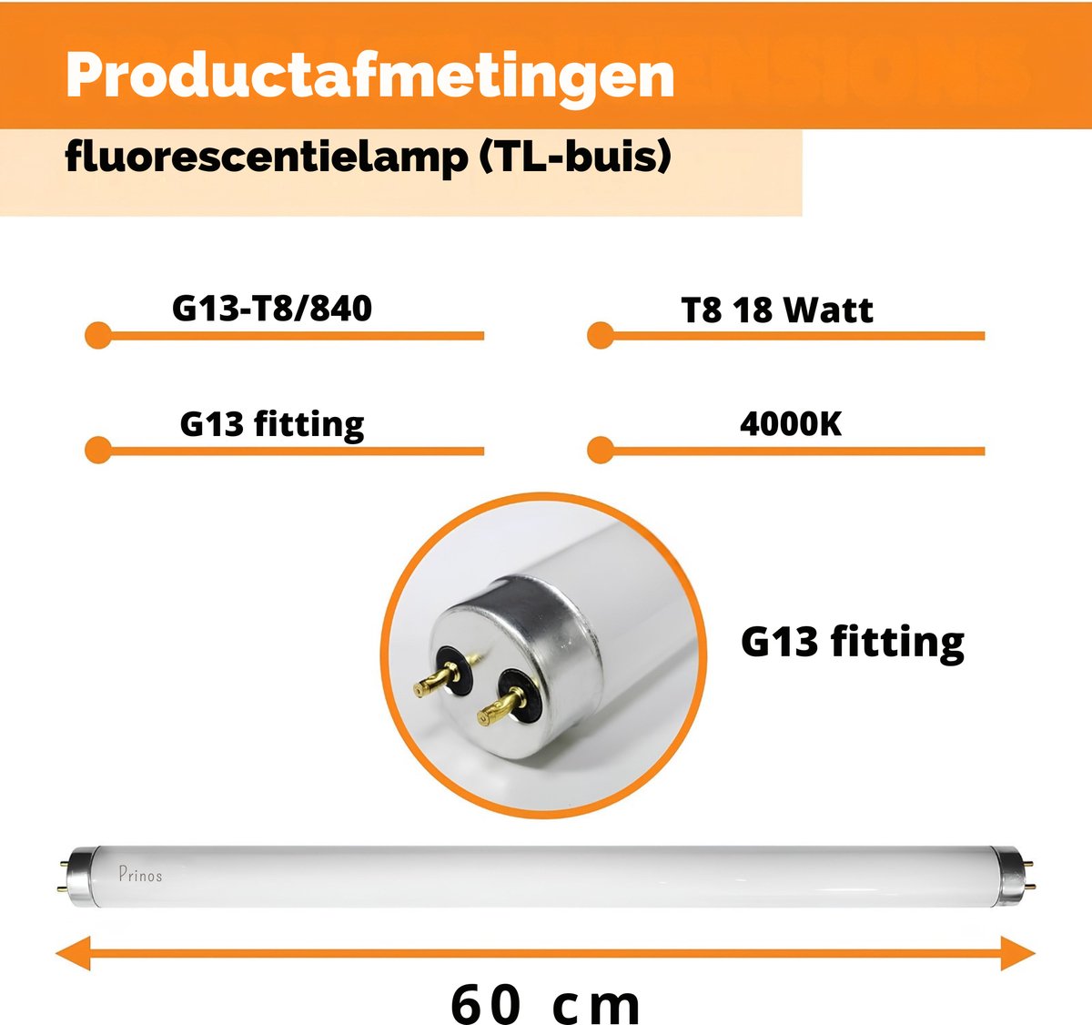 Originele TL Buis 60 cm – 18W TL-D lamp – 840 neutraal wit licht 4000K – T8 G13 Universeel — cadeau in Cadeau-ideeën - foto 3
