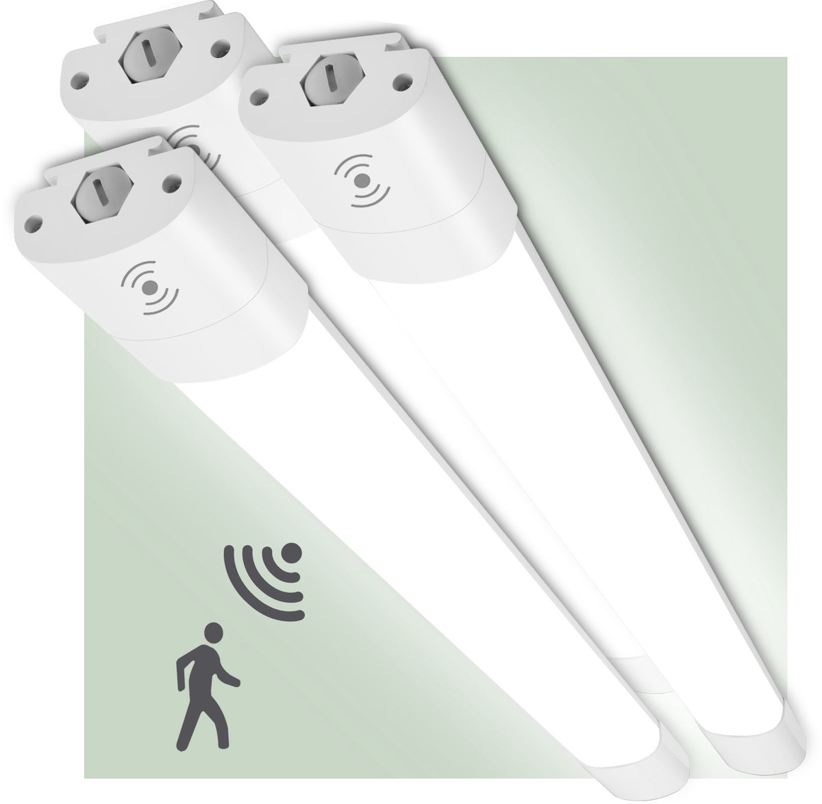 Oraymin 3x LED TL Lamp met Bewegingssensor - 150CM - 45W - IP66 - 4950LM - Doorlusbaar Wit
