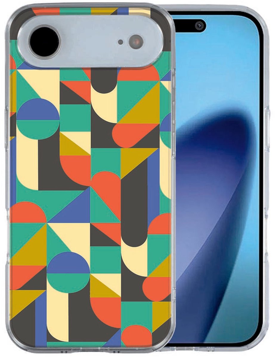 TPU Hoesje voor iPhone Air siliconen hoesje Funky Retro