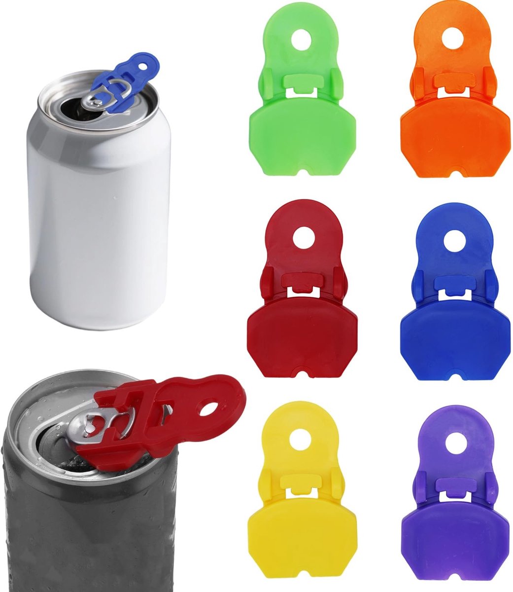 Dailygoods - Dailygoody - Handmatige Blikopener - Eenvoudige Ringtrek - Draagbaar - 6 Kleuren - Veiligheidslipje - Gemakkelijk Openen - Geschikt voor Frisdrank en