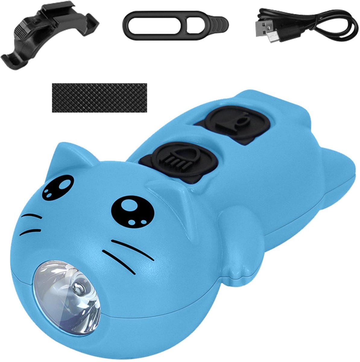 Dailygoods - Dailygoody - Kinderscooterlicht - LED-kinderscooterlicht - USB-oplaadbaar - Blauw - Waterdicht - Veilig en zichtbaar - Voor step en kinderwagen