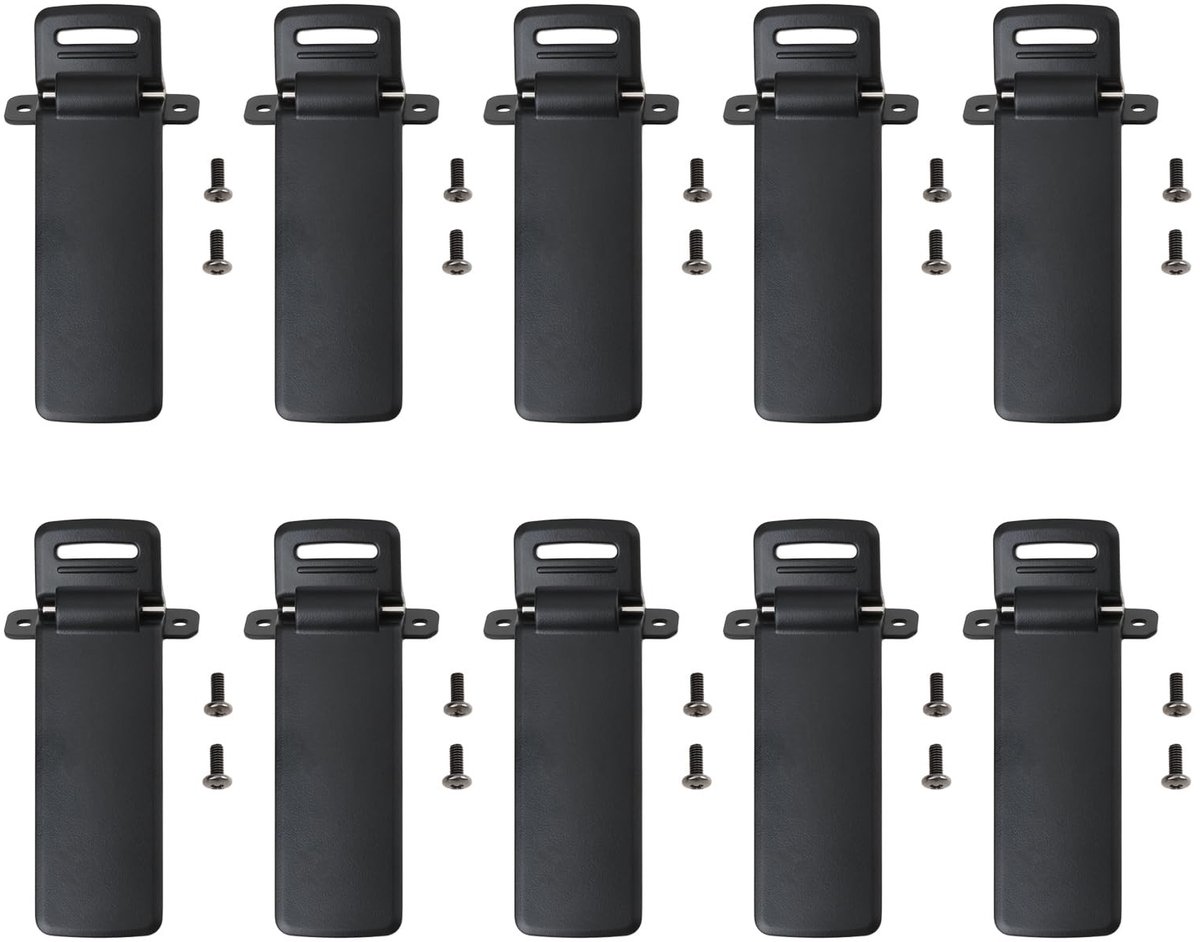 Dailygoods - 10 Stuks Radio Batterij Riemclip voor Handheld Transceivers