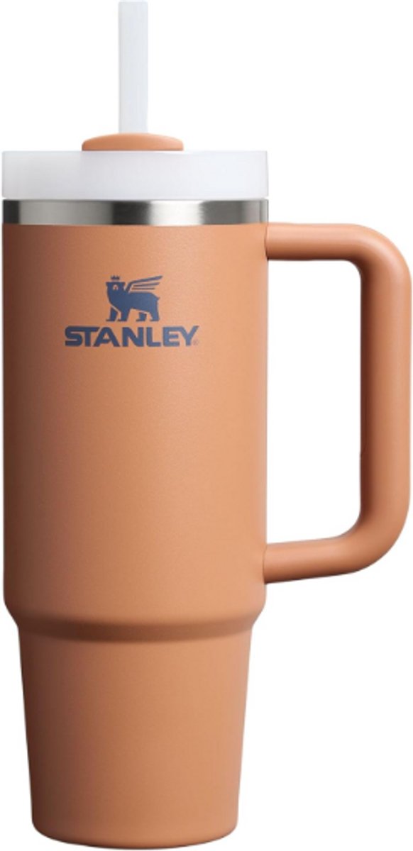 Stanley Quencher H2.0 Flowstate Tumbler 0.89L (Toast) - RVS - Lekvrije Thermosbeker met Rietje & Handvat – Geïsoleerd RVS – BPA-vrij - Drinkfles Waterfles