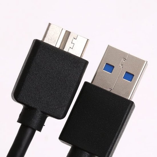 USB 3.0 naar Micro B datakabel 50 cm voor harde schijven, tablet, camera en PC van Merkloos — afbeelding 4