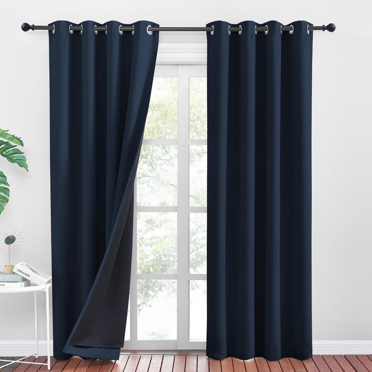 Dailygoods - Verduisterende Gordijnen met Lussen 140x245cm 2 Stuks Marineblauw