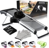 HI NATURE™ Trancheuse à mandoline de Luxe en acier inoxydable - Coupe-légumes multifonctionnel - Coupe-oignon - trancheuse en dés | Trancheuse de cuisine Mandolines - Trancheuse