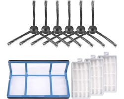 10 stuks accessoires - 3 paar Zijborstel , 3 Filter en 1 Primair filter - Voor ilife V3 V3s V5 V5s V3SPRO V5SPRO V50 - Voor ZACO V5sPro en V5x robotstofzuiger