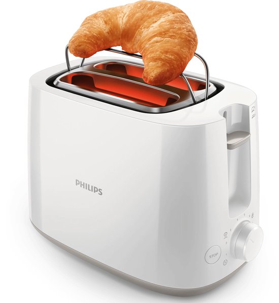 Philips Daily Collection Grille-pain, 8 réglages, access. réchauffe-viennoiseries intégré