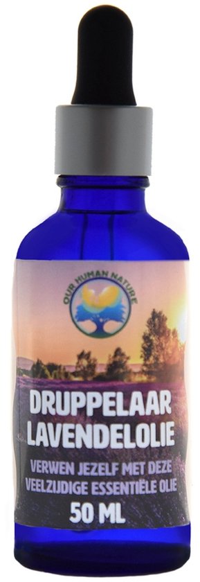 Lavendel Olie met Druppelaar 50 ml – Puur Etherische Lavendel Olie voor Diffuser, Massage, Sauna, Ontspanning & Beter Slapen | Niet Aangelengd | Direct van de Boer