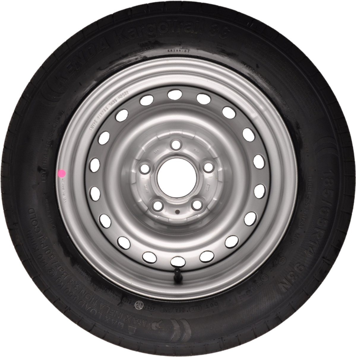 Compleet aanhanger wiel - 185/65R14 - steekmaat: 5x112 - draagvermogen: 650 kg - naafdiameter: 67 mm – foto 5