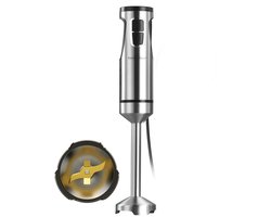 Swiss Haus® HB22 Staafmixer – 1500W – RVS Handblender met 12 Snelheden + Turbo – Titanium 4-bladenmes – RVS