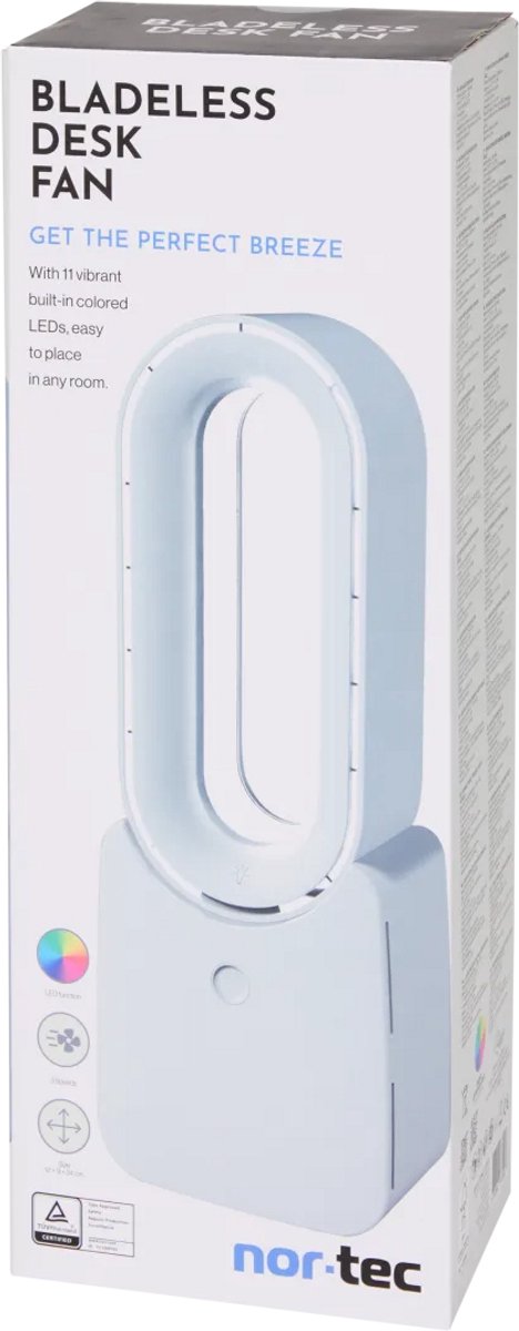 Bladloze koelventilator nor tec - Wit - RGB - LED
