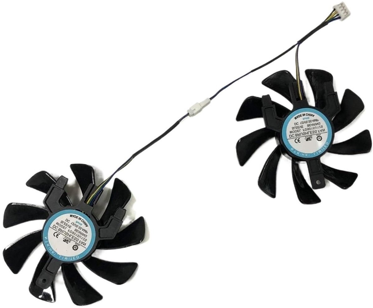 Grafische Ventilator - Videokaart Koeler - Computer Koeling - 4-Pin Connectie - 2 stuks - Zwart