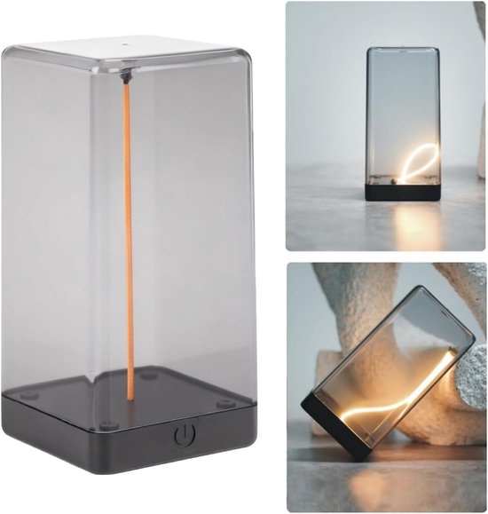 Draadloze Tafellamp - Sfeerverlichting LED - Lezen en Werken - Verstelbare Helderheid - 14 x 8 x 14 cm - Zwart — afbeelding 5