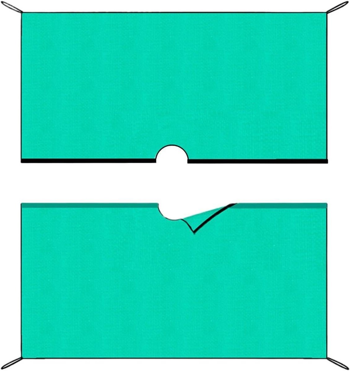 Tuin Zeil - Landschap Doek - Onkruid Bestrijden - Versterkte Randen - 200x200 cm - Blauw