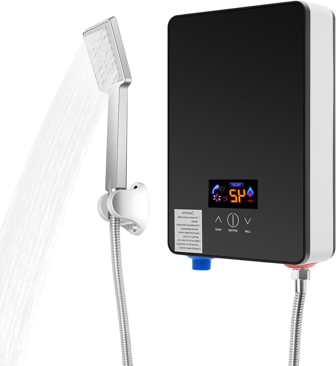 Elektrische Doorstroomboiler - Mini Boiler Instant - Direct Warm Water - Instelbare Temperatuur - 18.5 x 6.5 x 27.5 cm