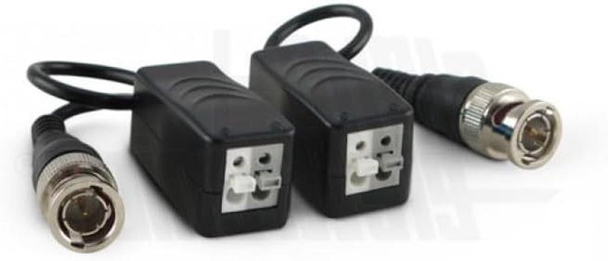 Video Balun Converter - Signaal Zender Ontvanger - CCTV Beveiliging - Passief Geen Voeding - 1 Kanaal - Zwart
