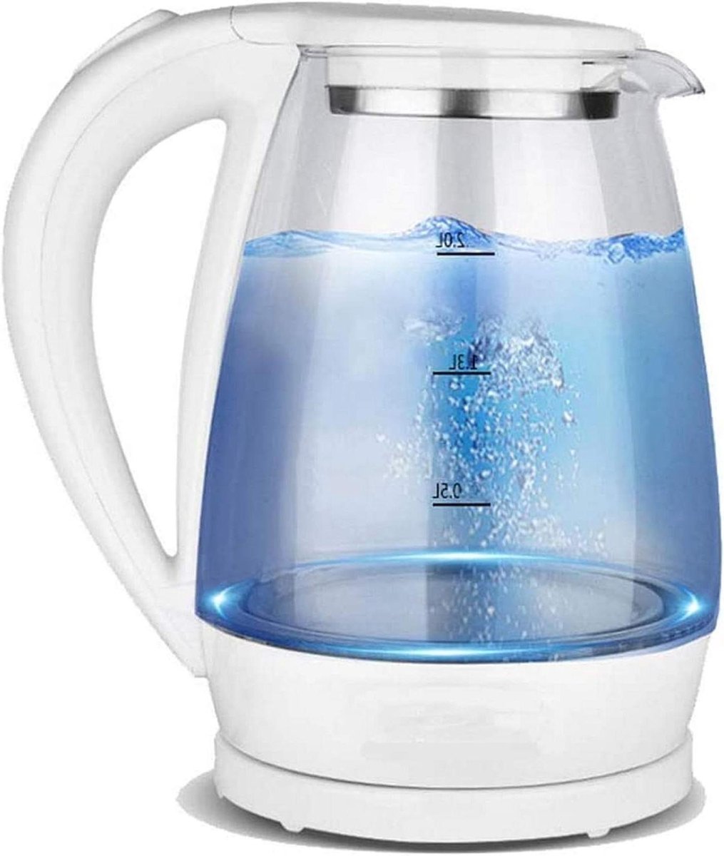 Elektrische Waterkoker Glaaskoker Snelkoker Snel Water Koken BPA-Vrij Ontwerp 2 Liter Transparant