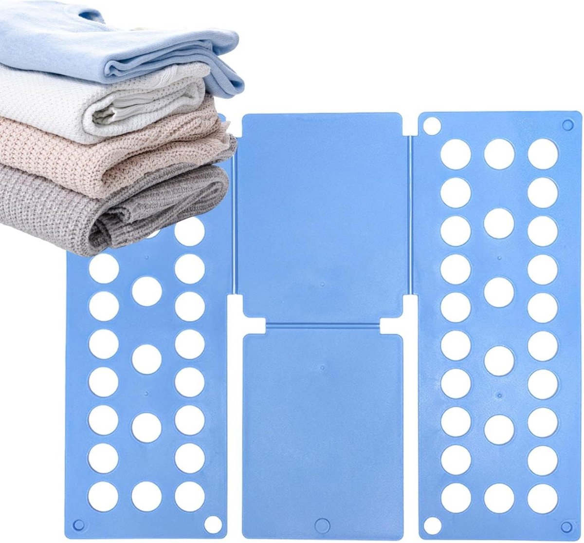 Kleding Vouwplank - Shirt Mapbord - Kleding Snel Vouwen - Sterk ABS Materiaal - 40x48 cm - Lichtblauw