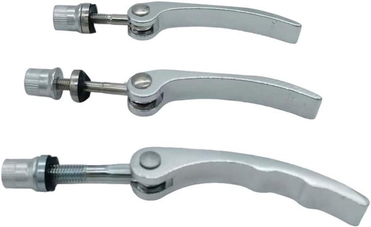 Fiets Zadelpenklem - Zadelklem Nokkenhendel - Zadelhoogte Verstellen - Snelsluitmechanisme - M6x45mm - Zilver