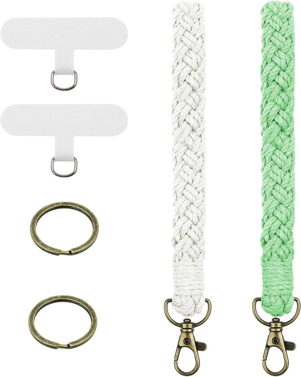 Telefoon Polsband - Lanyard Strap - Veilig Dragen - Universele Houder - 2 Stuks - Zwart