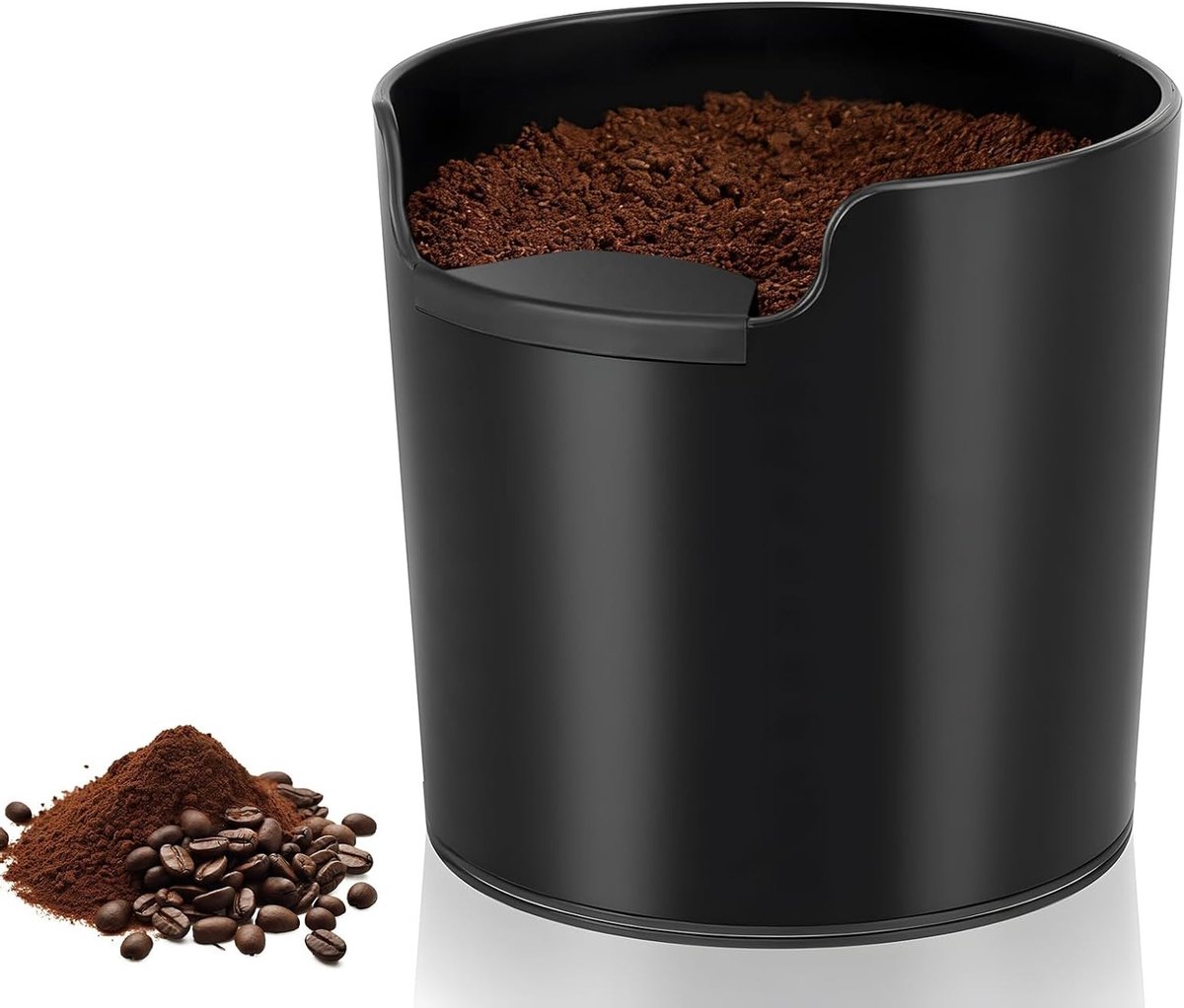 Afklophouder voor zeefdragers, koffiedik verzamelaar, 12,9 x 12,9 x 12,4 cm, duurzame koffieafklophouder voor efficiënt recyclen van koffiedik en koffiezetten