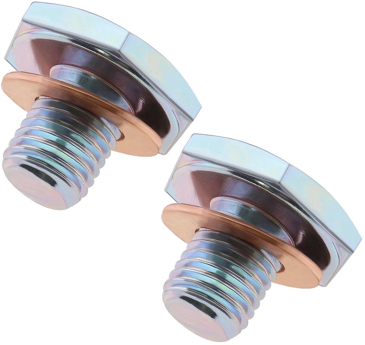 Dailygoody - Car Oil Drain Plug - M10x1.25 - Automotive Vervangingsonderdelen - 2 Stuks - Motor Olie Afvoertap - Geschikt voor Diverse Merken - I