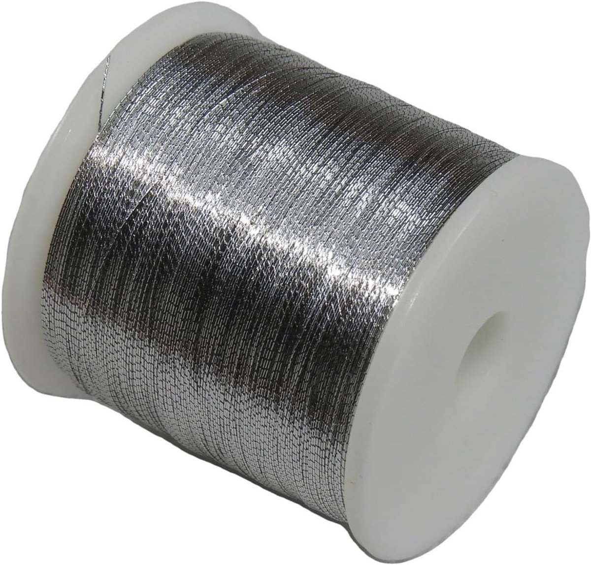 Naaigaren Metallic - Metaal Garen - Decoratief Naaien - Synthetisch met Metaalvezels - 91 meter - Zilver